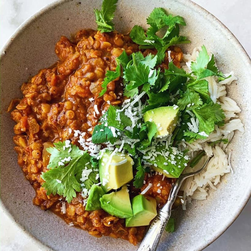 Vegan Dahl With Coconut Rice