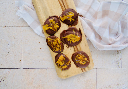 Healthier 4 ingredient Reese’s Eggs