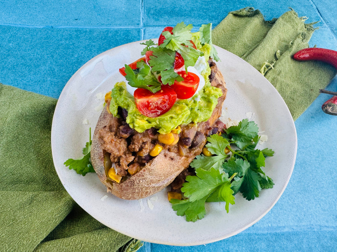 Loaded Jacket Potatoes with Taco Mince
