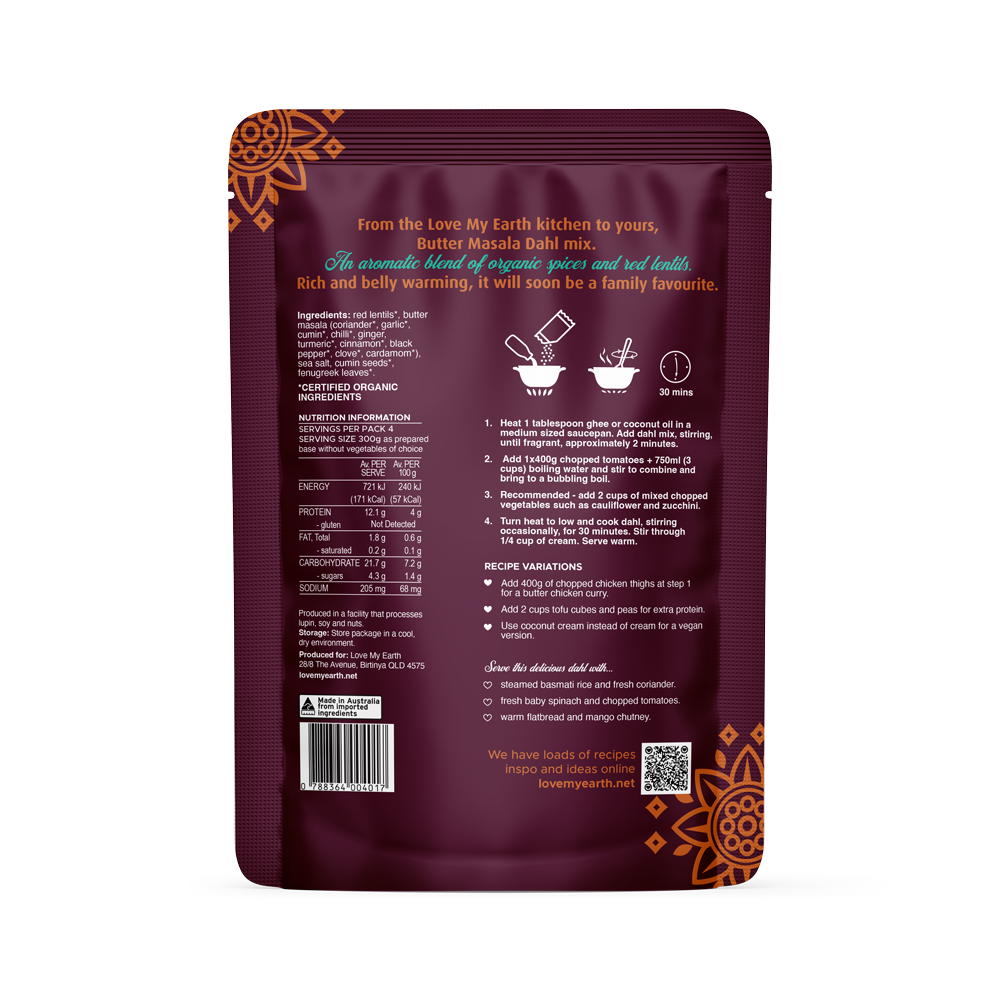 Organic Dahl Mix BUTTER MASALA