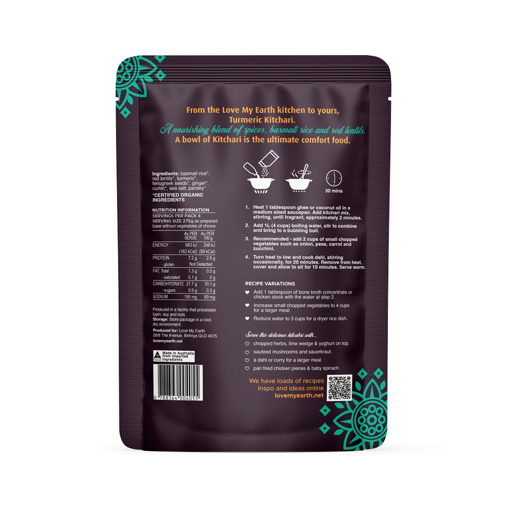 Organic Dahl Mix TURMERIC KITCHARI