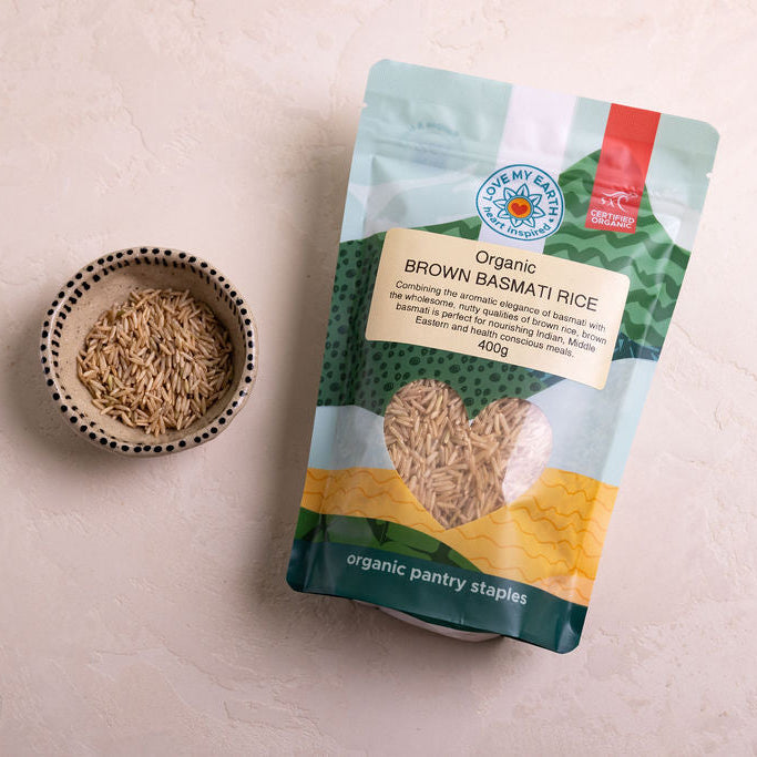 Organic Brown Basmati Rice 400g - Lovemyearth