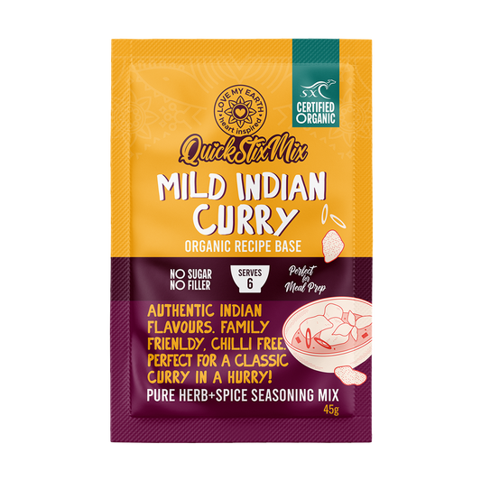 Mild Indian Curry Quick Stix Mix 45g - Organic recipe base & seasoning