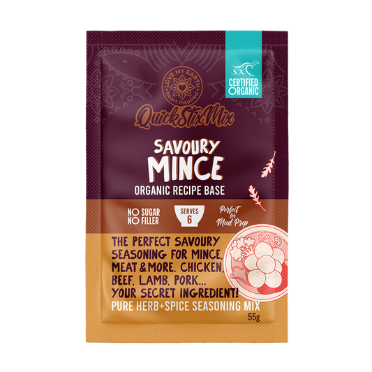 Savoury Mince Quick Stix Mix 55g - Organic recipe base & seasoning