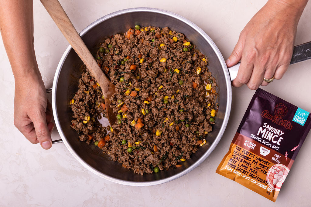 Savoury Mince Quick Stix Mix 55g - Organic recipe base & seasoning