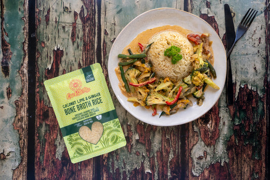 Thai Red Curry with Coconut, Lime & Ginger Chicken Bone Broth Rice