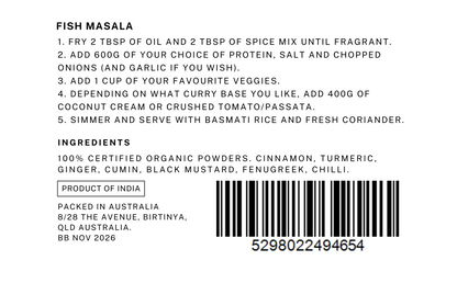 Organic Fish Masala 80g