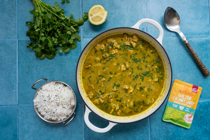 NEW Golden Coconut Curry Quick Stix 45g - Organic recipe base & seasoning
