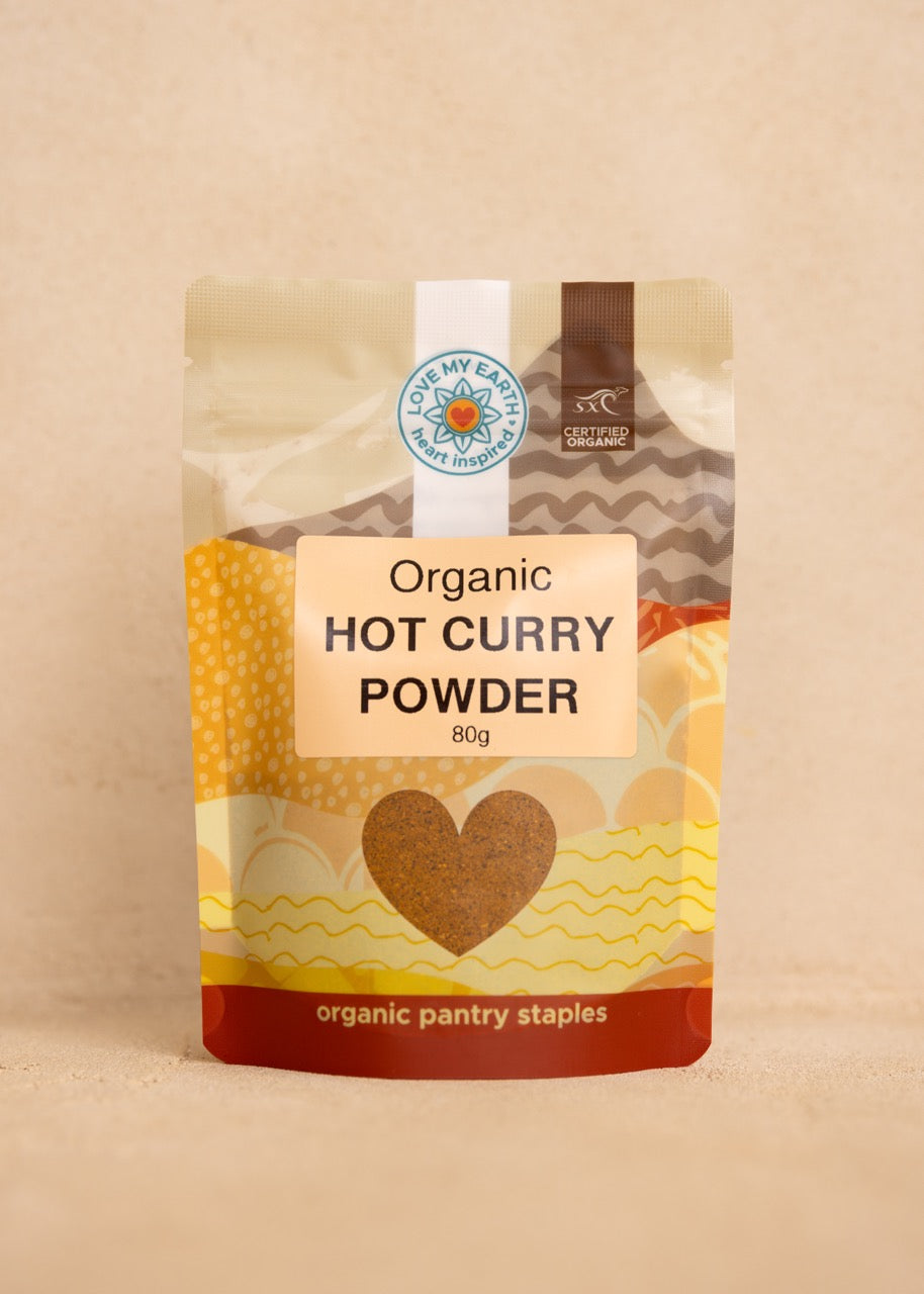 Organic Curry Powder Hot 80g - Lovemyearth