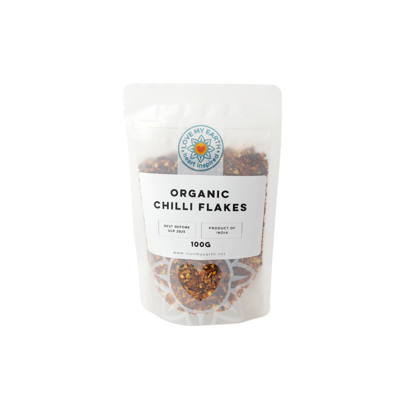 Organic Chilli Flakes 80g – Lovemyearth