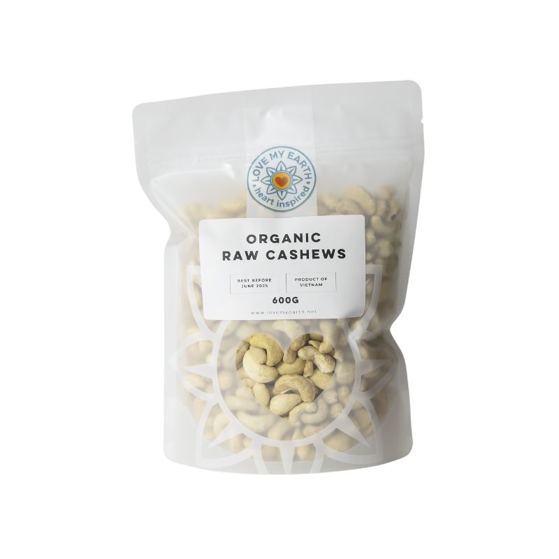 Organic Raw Cashews 600g