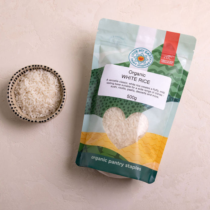 Organic White Rice 500g – Lovemyearth