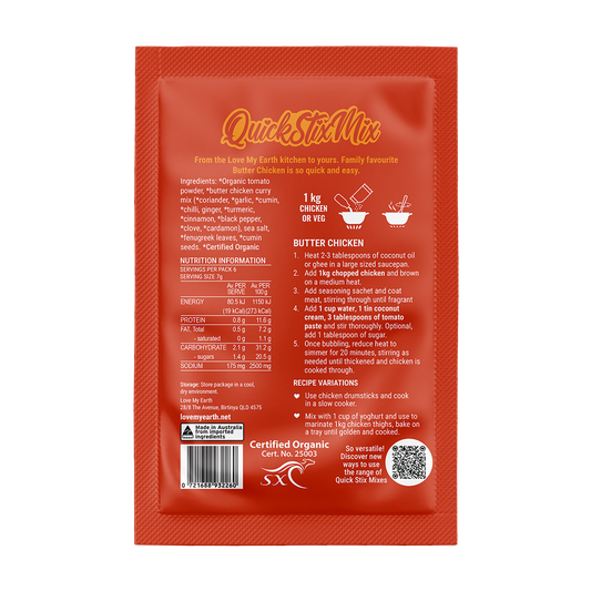 Butter Chicken Quick Stix Mix - organic recipe base