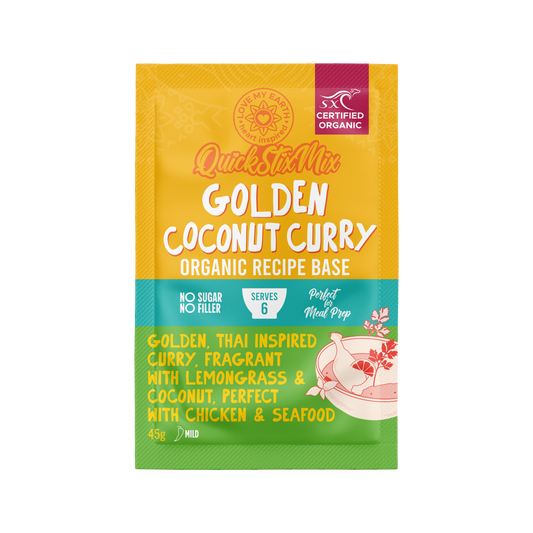 NEW Golden Coconut Curry Quick Stix 45g - Organic recipe base & seasoning